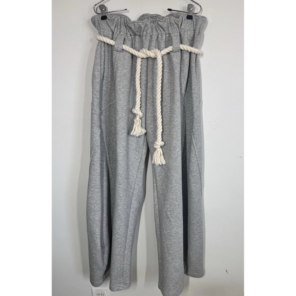 Aelfric Eden Super Baggy Barrel Sweatpants Wide Leg Gray Pants Women's L Hiphop - Picture 3 of 13